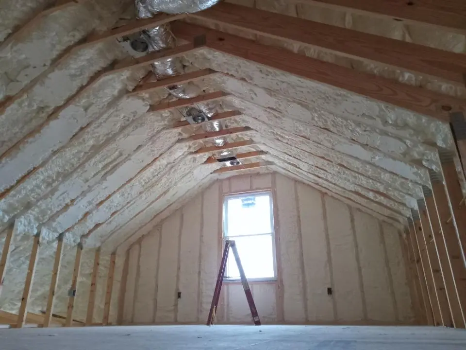 Spray foam roofing application for Crawl Space Insulation project in Fort Myers